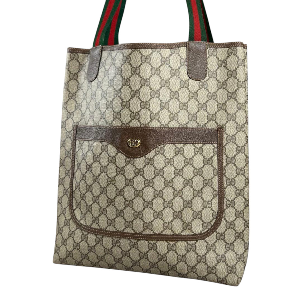 Vintage Gucci GG Supreme Sherry Line Tote